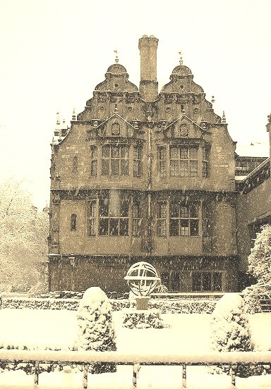 Snowy Day, Trinity College, Oxford, England