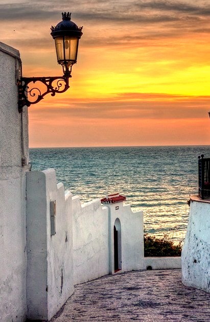 Sunset Lantern, Malaga, Spain 