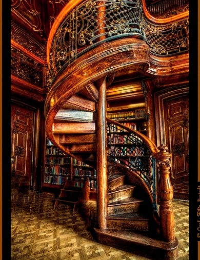 Wooden Spiral Staircase, Budapest, Hungary